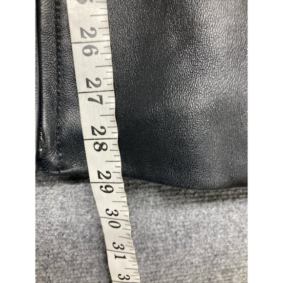 Worthington Genuine Lambskin Full Zip Black Leather Jacket Women's 1X - Picture 8 of 11